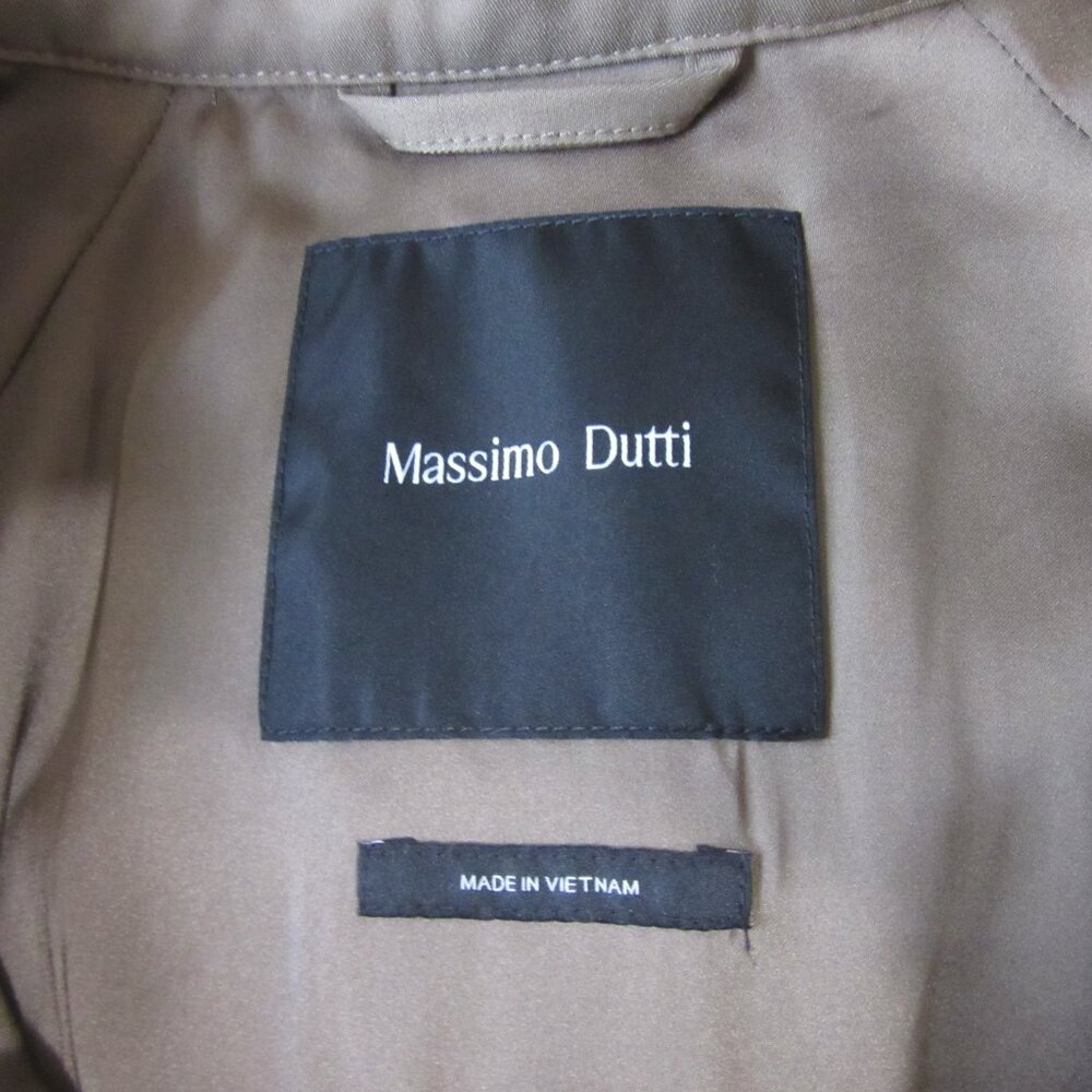 MASSIMO DUTTI Shimmering Brown Collared M Long Sleeve Lined Button Jacket NWT - Picture 6 of 6